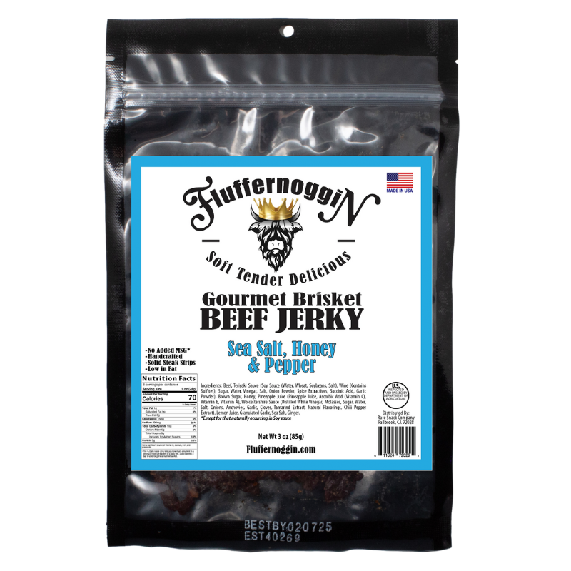 Sea Salt, Honey & Pepper Craft Beef Jerky