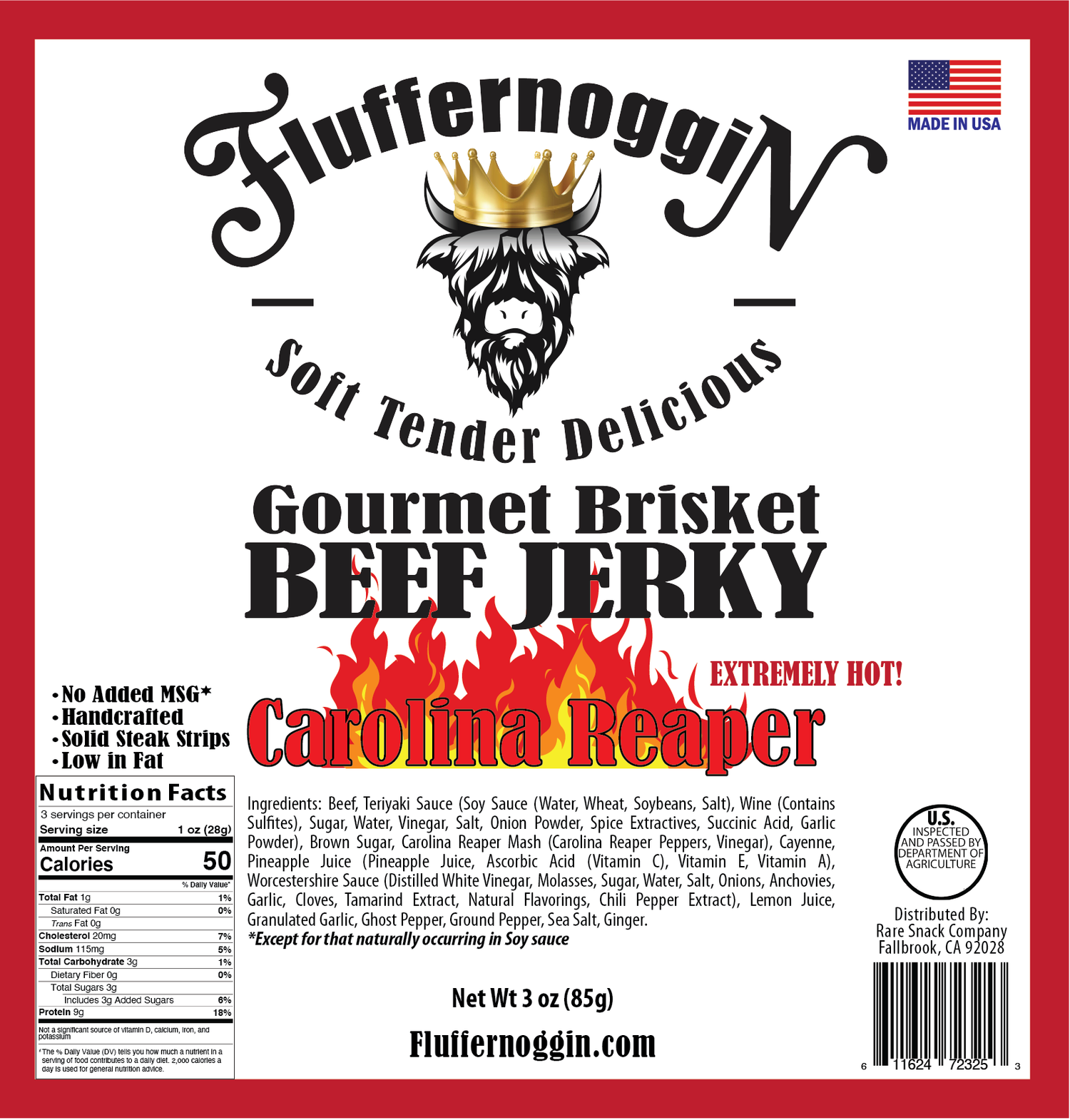Carolina Reaper Craft Beef Jerky