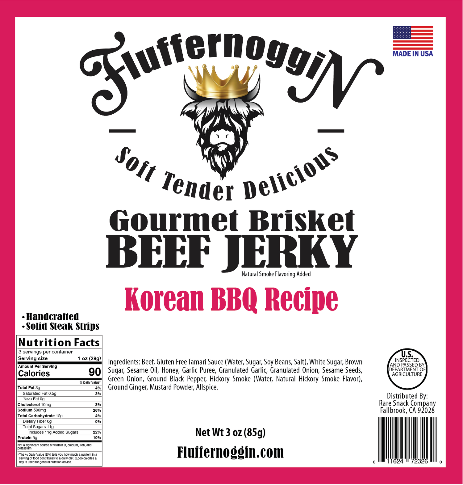 Korean BBQ Craft Beef Jerky