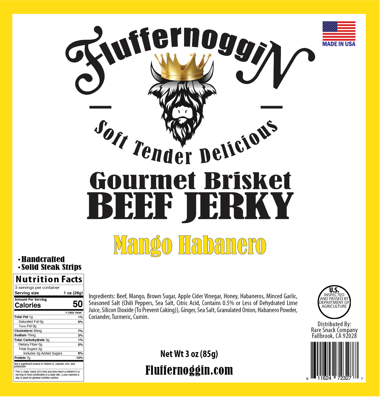 Mango Habanero Craft Beef Jerky