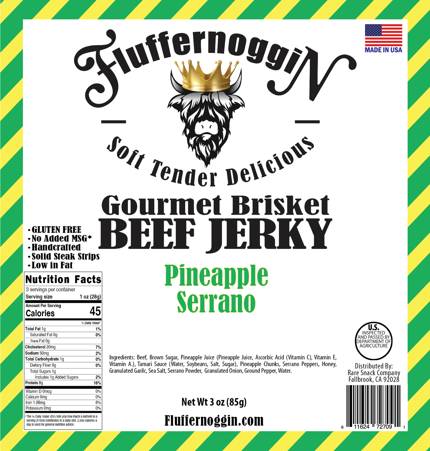 Pineapple Serrano Craft Beef Jerky